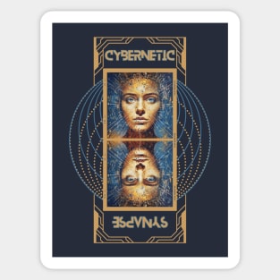 Cybernetic Synapse: Coexistence in the Digital Realm Sticker
